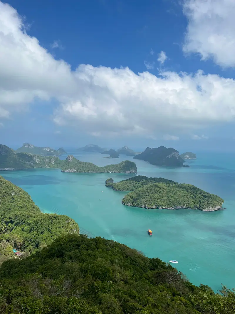 Aerial view of the islands of Mu Ko Ang Thong National Park